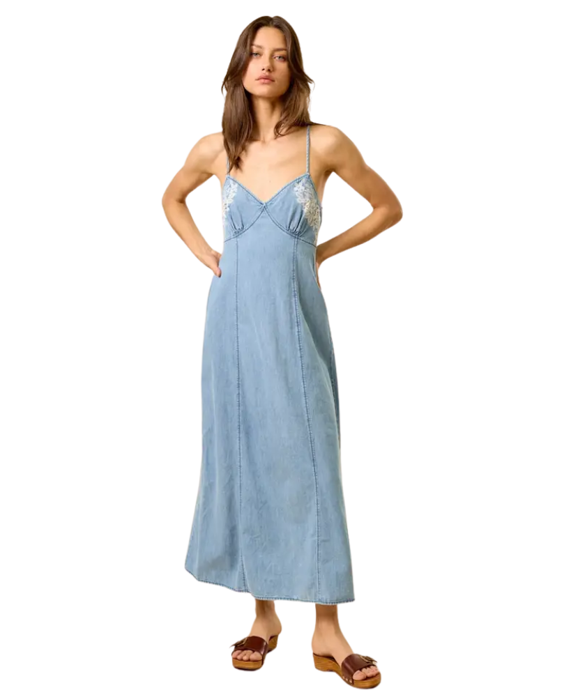 Hannah Denim Maxi Dress