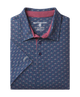Blue Golf Cart patterned shirt with pink inner lining and Southern Shirt label on a white background