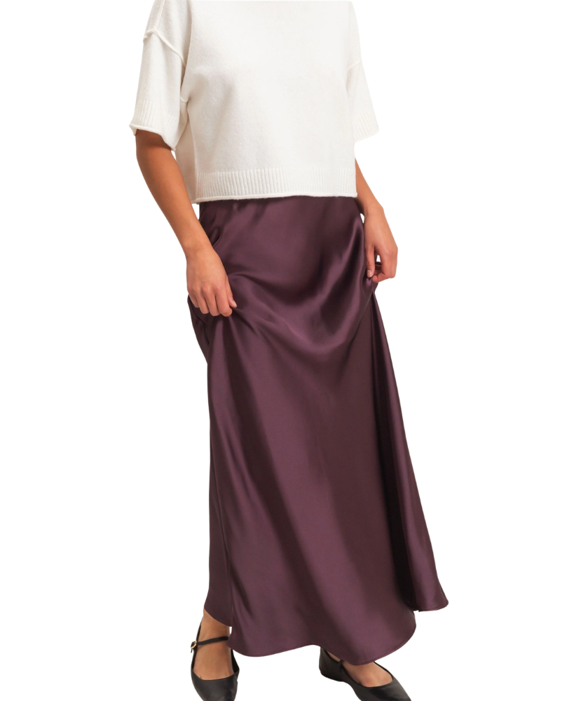 Midnight Muse Silk Skirt