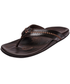 Brown sandal with decorative straps on a white background