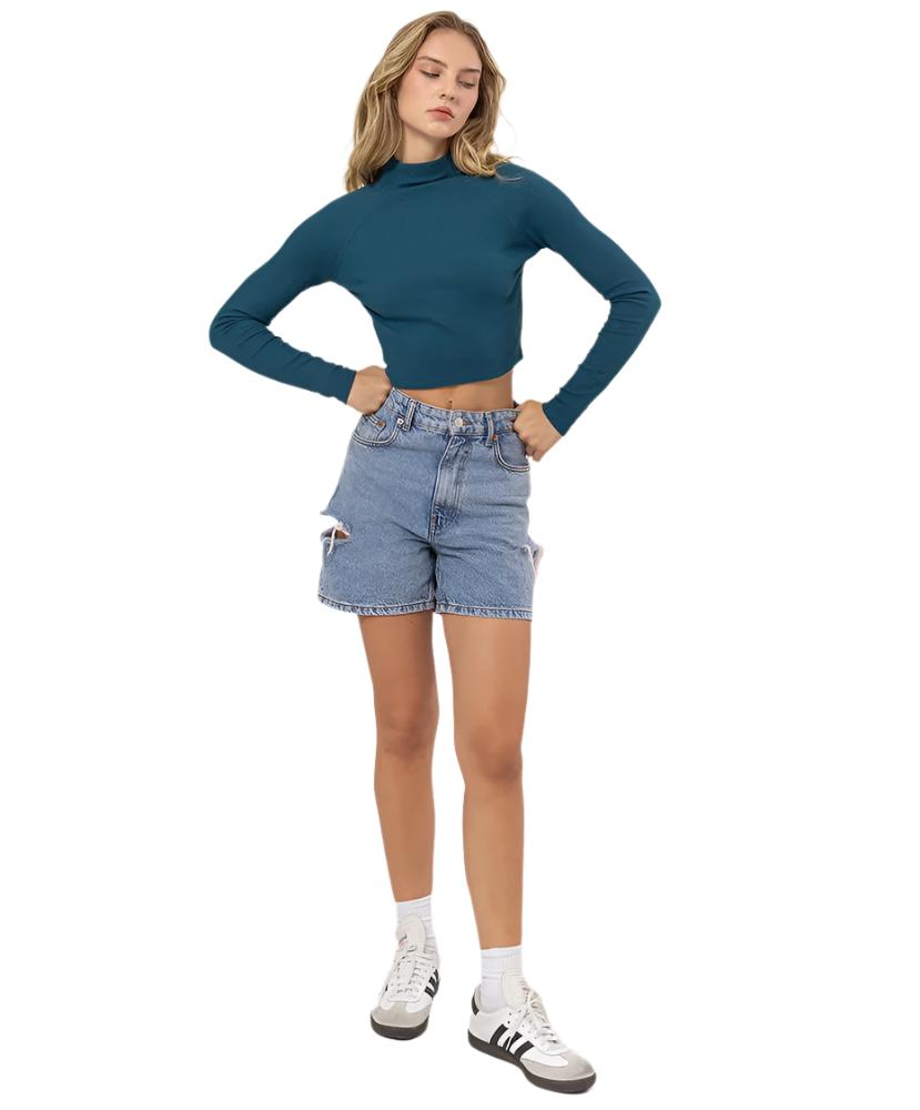 Lennon High Neck Long Sleeve Tee