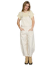 Whit Wide Leg Cropped Overalls