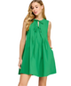 Poppy Pintuck Tie Poplin Dress
