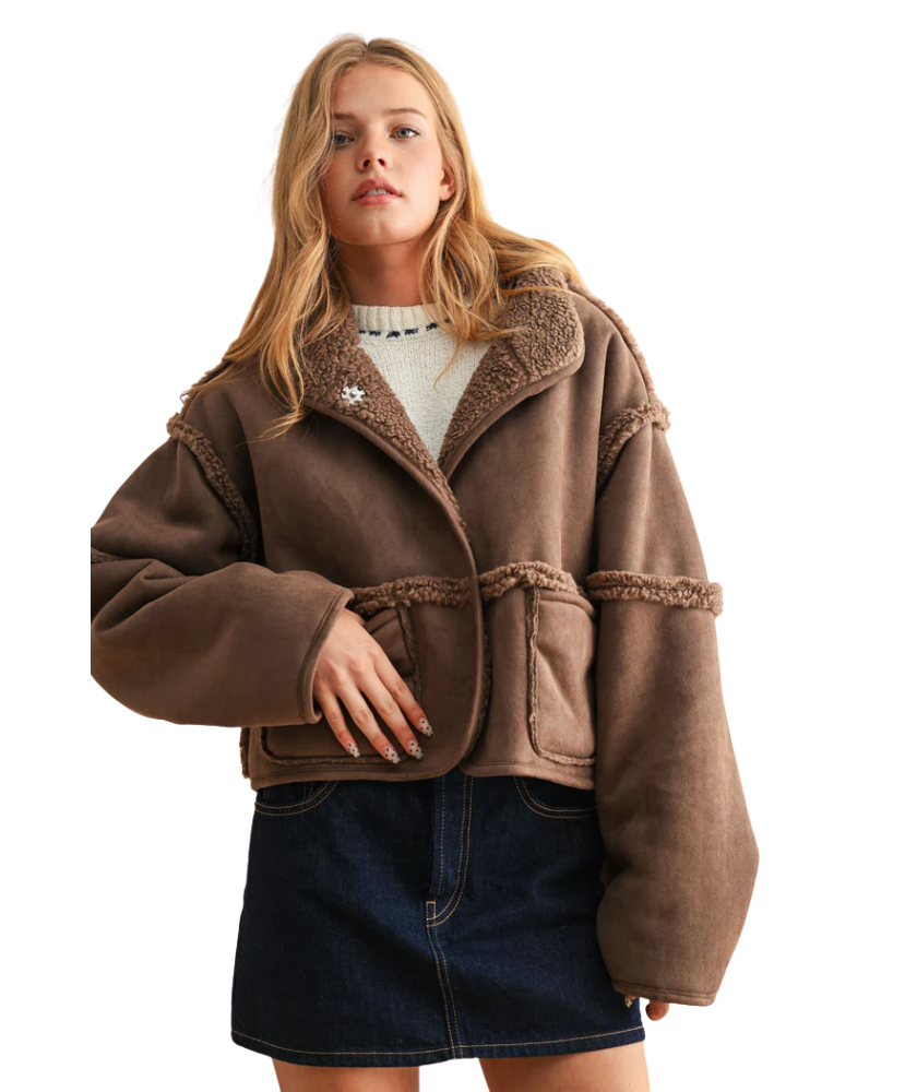 Mimi Suede with Sherpa Reversible Jacket