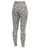 High-waisted camouflage leggings shown from the back on a white background.