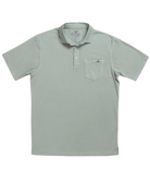 Light green Beach & Barn polo shirt with a pocket on a white background