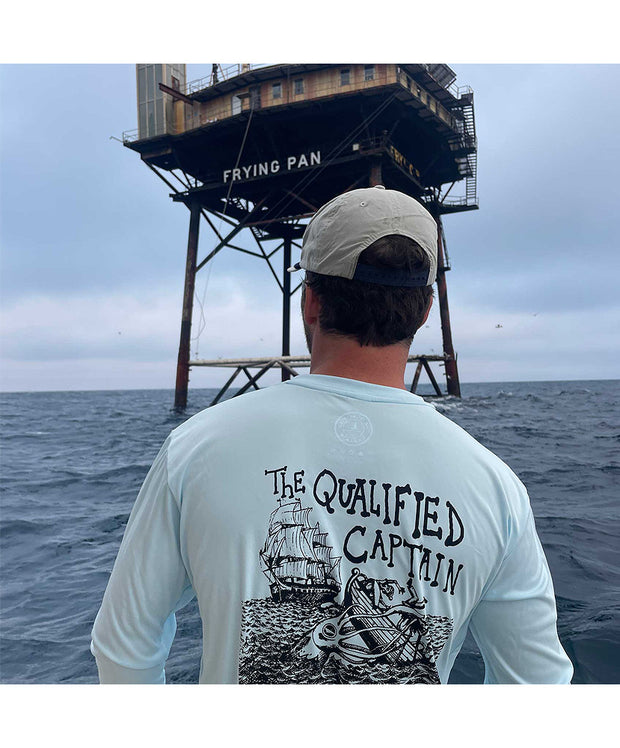 Qualified Captain - Captain vs Kraken Performance Crew LS Tee