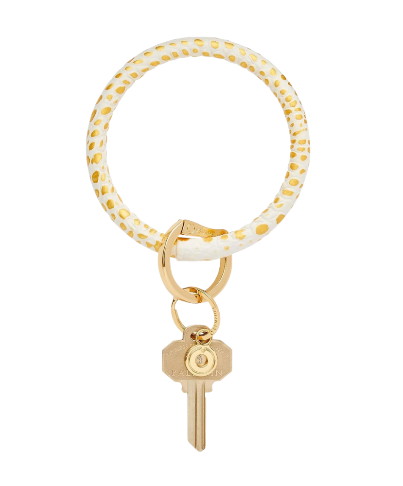Leather Big O Key Ring