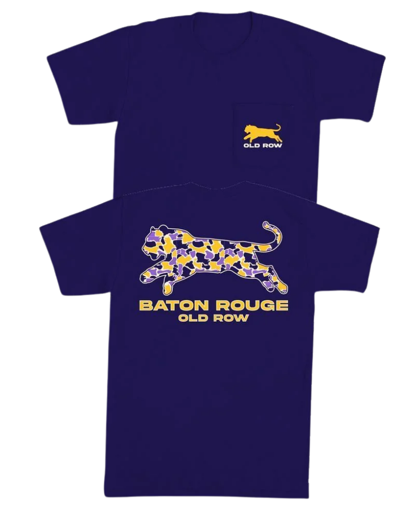 Old Row - Baton Rouge Camo Tiger Pocket Tee
