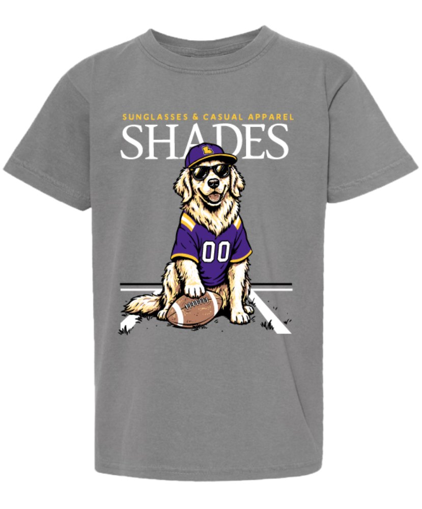 Shades - Youth Louisiana Pigskin Pup Tee