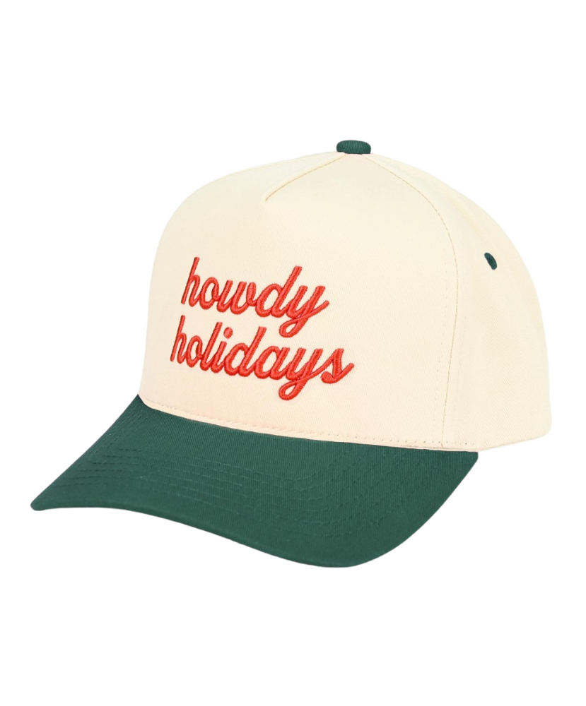 Howdy Holidays Embroidered Trucker Hat