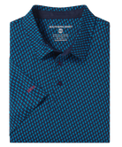 Ole Miss themed polo. The Grove Polo. Navy polo with powder blue prints of the state of Mississippi