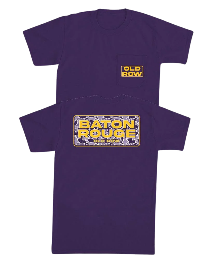 Old Row - Baton Rouge Camo Tiger Pocket Tee