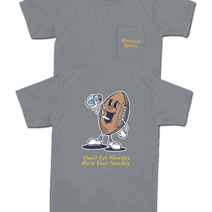 Barstool Sports Don't Let Monday Football Pocket Tee – Shades