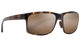 Maui Jim Sunglasses with tortoiseshell frame and brown polarized lenses on a white background