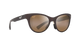 Brown sunglasses with reflective lenses on a white background