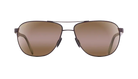 Maui Jim Castles AVIATOR Sunglasses with brown gradient lenses on a white background