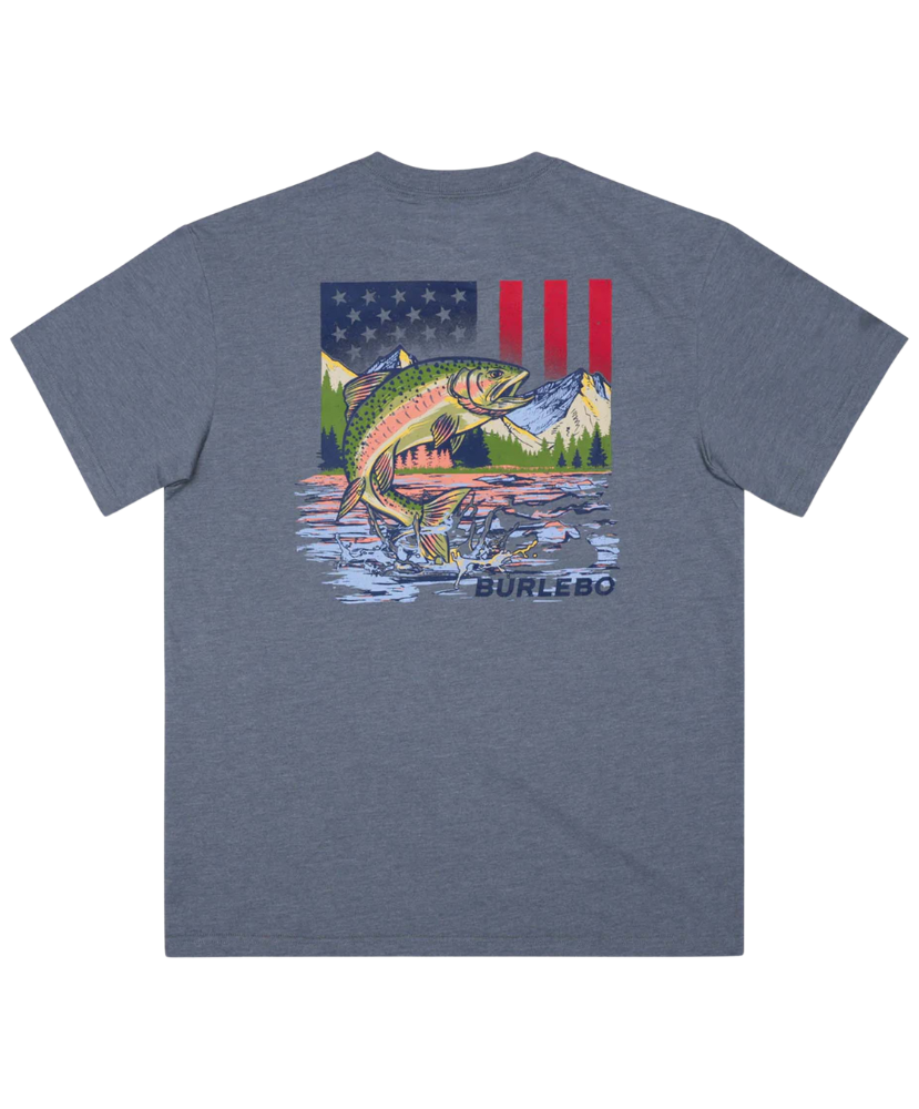 Burlebo - Patriotic Scenic Fish Tee