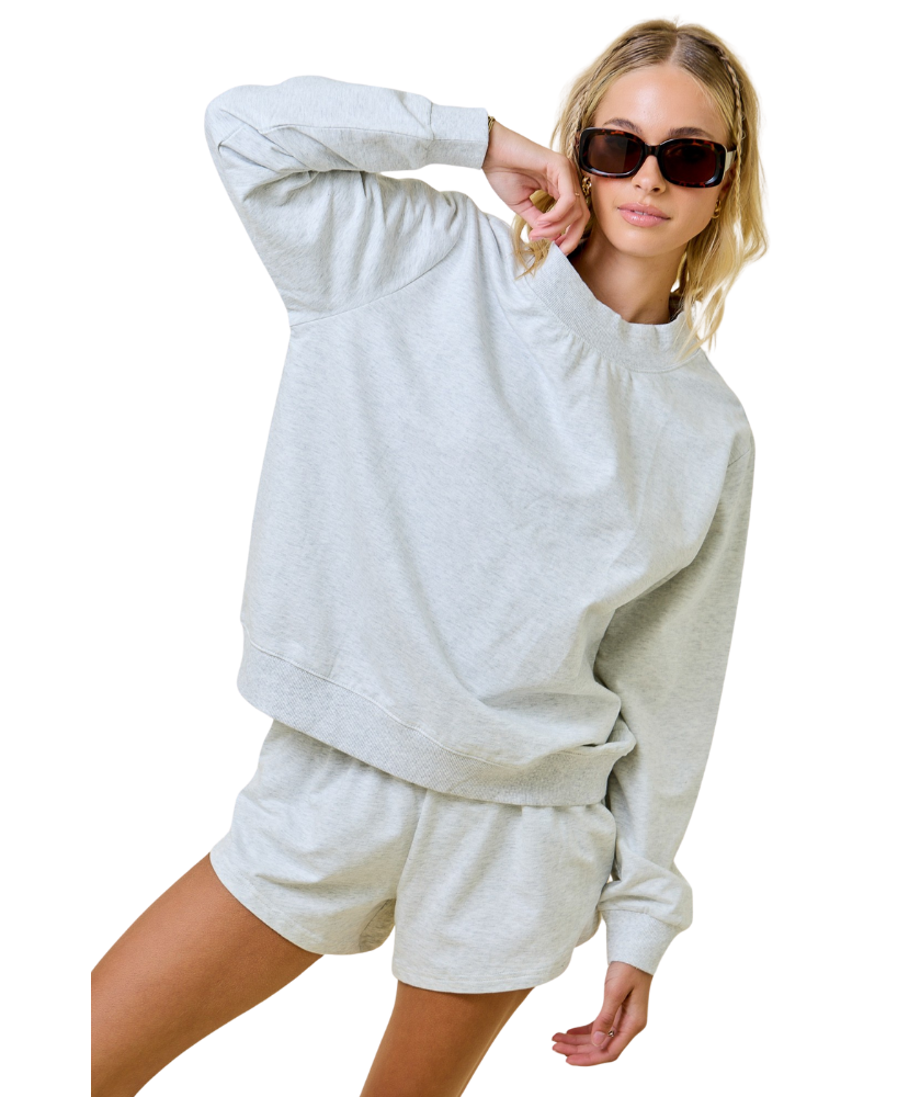 Molly Mock Neck Terry Sweatshirt