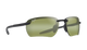 Sunglasses with green lenses and black frame on a white background
