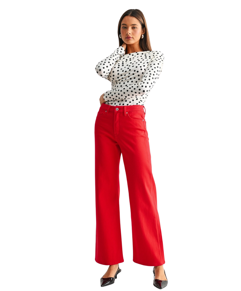 Jordan High Rise Wide Leg Jeans