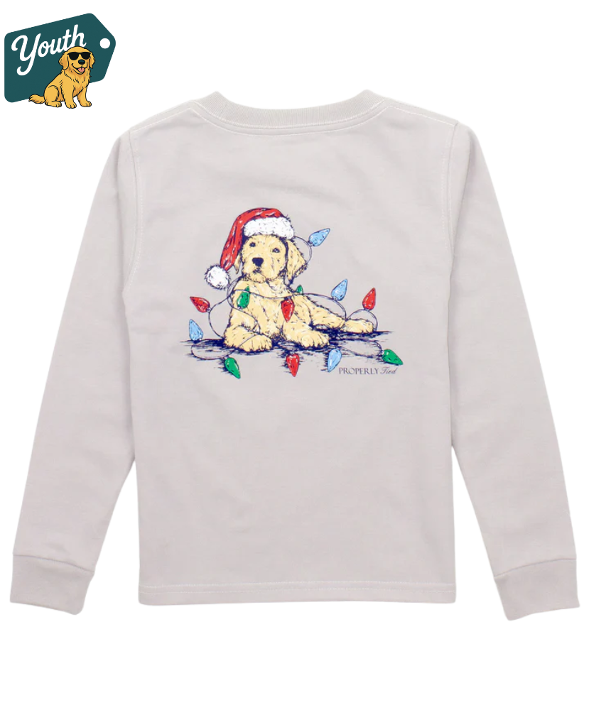 Properly Tied - Youth Santa Paws LS Tee
