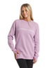 Woman wearing a purple sweatshirt with 'Southern Marsh' logo on a white background