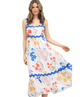 Floral Pattern Sleeveless Midi Dress