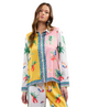 Vacay Button Up Silk Top