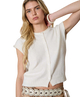 Riley Raw Edge Sleeveless Lightweight Cardigan