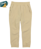 Youth Khaki jogger pants on a white background with a 'Youth' logo in the corner.
