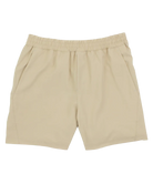 KHAKI Performance shorts on a white background