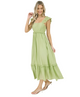 Ragen Ruffle Sleeveless Midi Dress