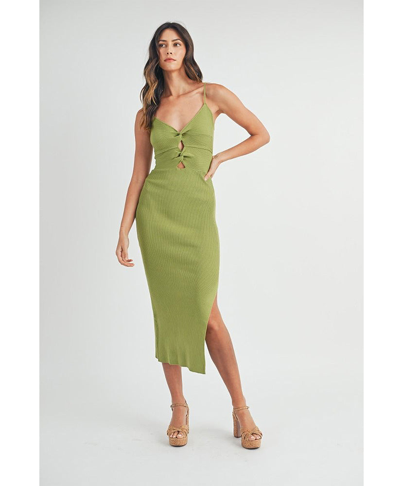 Kate Front Cutout Knit Midi Dress
