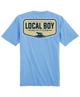 Light blue t-shirt with 'Local Boy Outfitters' logo on the back against a white background