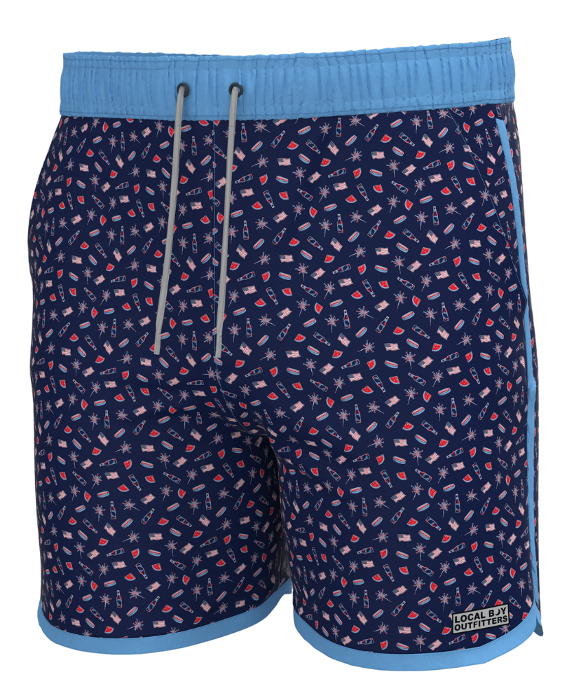 Local Boy - Land of The Free Wando Swim Trunk