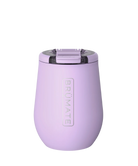 Purple insulated wine tumbler with Brumate logo on a white background UNCORK'D 14OZ LAVENDER