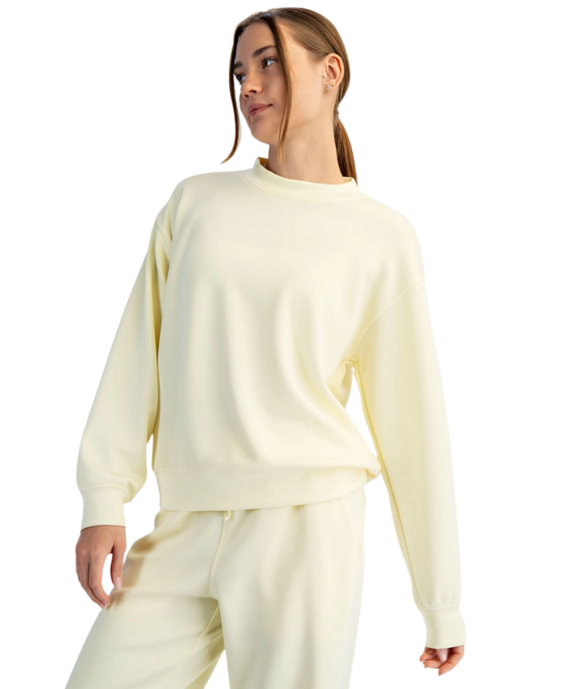 Lemon Cloud Mock Neck Pullover