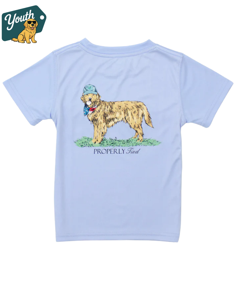 Properly Tied - Boys Performance Tee SS - American Pup