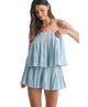 Lou Linen Strapless Top and Shorts Set