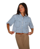 Cate Cropped Denim Shirt