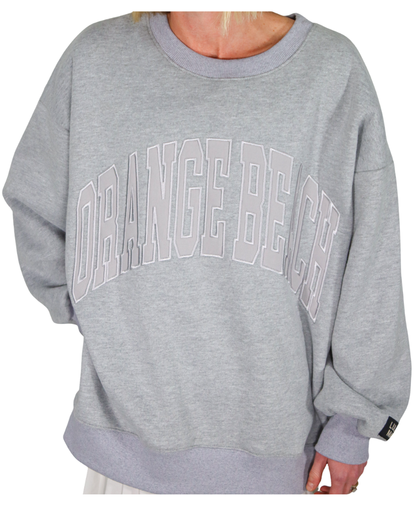 Lulu Mac - Orange Beach Stitch Crewneck