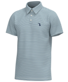 Local Boy Short-sleeve polo shirt with a striped pattern on a white background