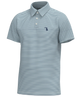 Local Boy Short-sleeve polo shirt with a striped pattern on a white background