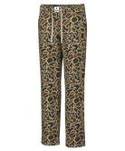 Camo pajama loungewear pants on a white background