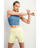 Crossover Ribbed Biker Shorts