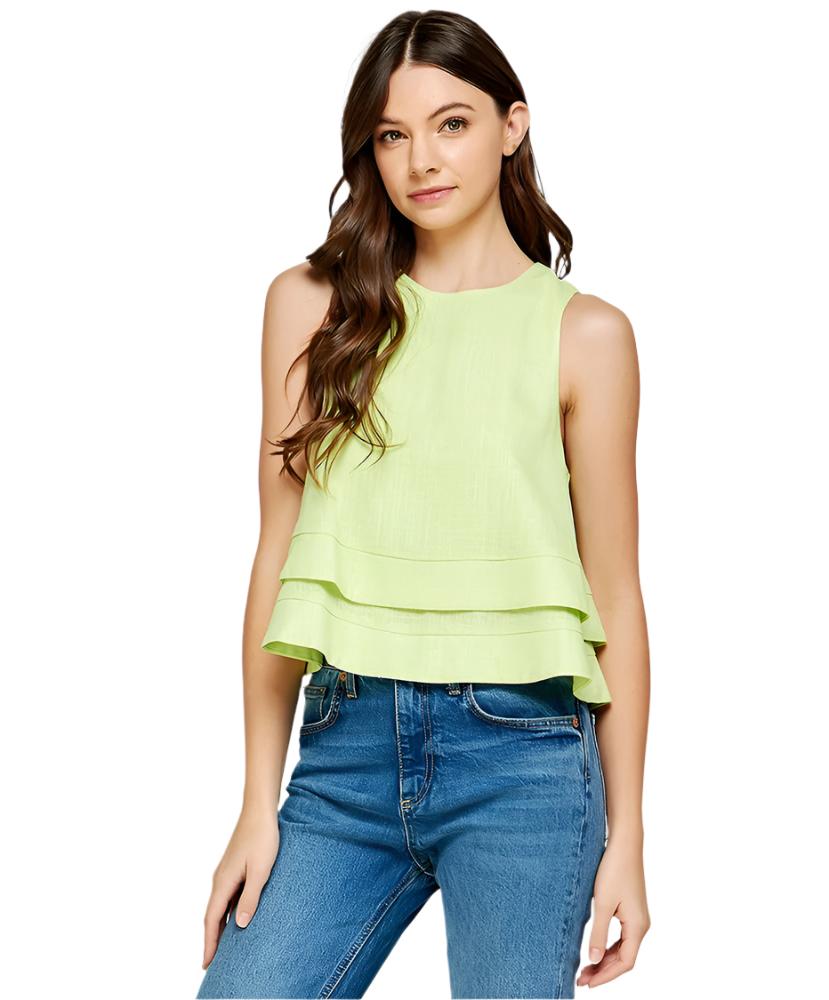 Harper Double Layer Linen Top