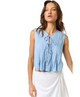 Hope Sleeveless Front Tie Pleated Top