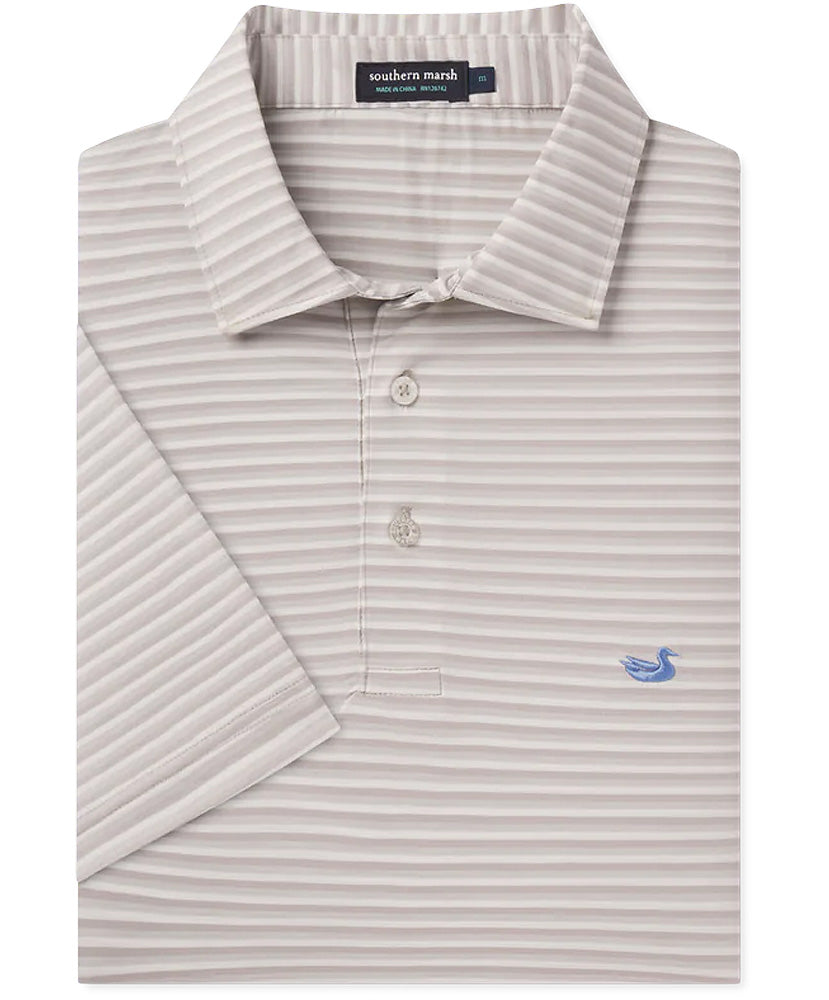 Southern Marsh - Bermuda Performance Polo - Domingo Stripe