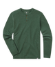Green long-sleeve henley shirt on a white background